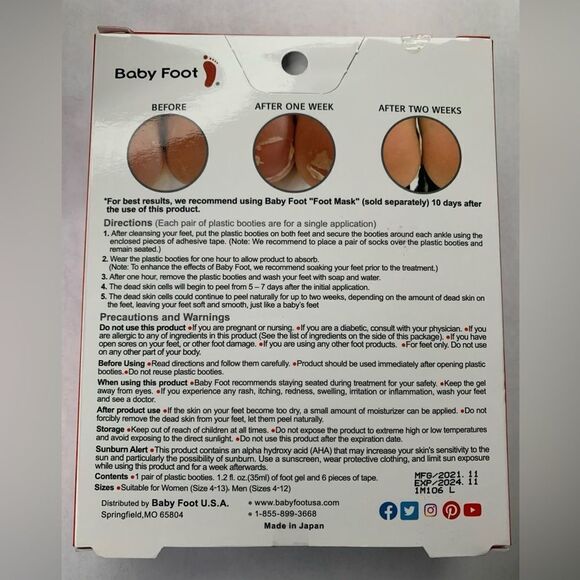 Original Baby Foot 1997 Baby Foot Lavender Exfoliation Foot Peel - Picture 2 of 2